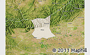 Shaded Relief Map of Qinyang, satellite outside