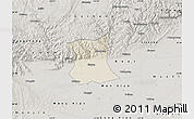 Shaded Relief Map of Qinyang, semi-desaturated