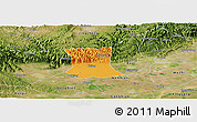 Political Panoramic Map of Qinyang, satellite outside