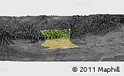Satellite Panoramic Map of Qinyang, darken, desaturated
