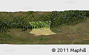 Satellite Panoramic Map of Qinyang, darken