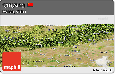 Satellite Panoramic Map of Qinyang