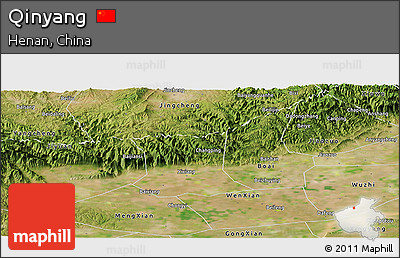 Satellite Panoramic Map of Qinyang