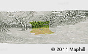 Satellite Panoramic Map of Qinyang, lighten, semi-desaturated