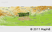 Satellite Panoramic Map of Qinyang, physical outside