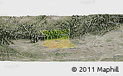 Satellite Panoramic Map of Qinyang, semi-desaturated