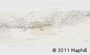 Shaded Relief Panoramic Map of Qinyang, lighten
