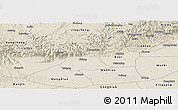 Shaded Relief Panoramic Map of Qinyang