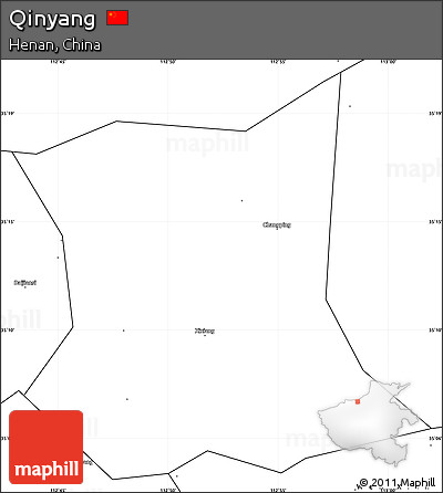 Blank Simple Map of Qinyang