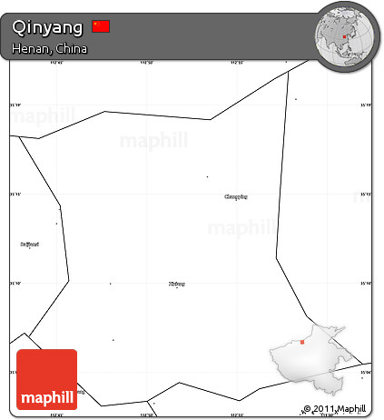 Blank Simple Map of Qinyang