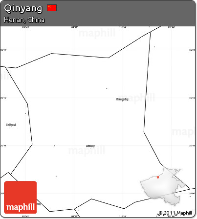 Blank Simple Map of Qinyang