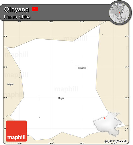 Classic Style Simple Map of Qinyang