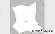 Gray Simple Map of Qinyang, cropped outside