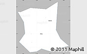 Gray Simple Map of Qinyang, single color outside