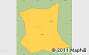 Savanna Style Simple Map of Qinyang, cropped outside