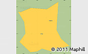 Savanna Style Simple Map of Qinyang, single color outside