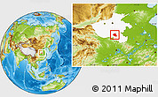 Physical Location Map of Queshan, highlighted parent region