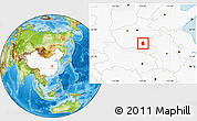 Physical Location Map of Runan, highlighted country
