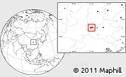 Blank Location Map of Shan Xian