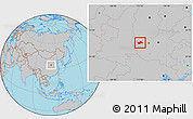 Gray Location Map of Shan Xian