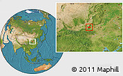 Satellite Location Map of Shan Xian