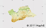 Physical Map of Shan Xian, cropped outside