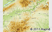 Physical Map of Shan Xian