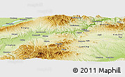 Physical Panoramic Map of Shan Xian