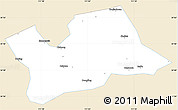 Classic Style Simple Map of Shan Xian, single color outside