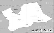 Gray Simple Map of Shan Xian