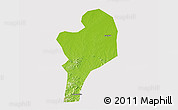 Physical 3D Map of Shangcheng, cropped outside