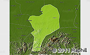 Physical 3D Map of Shangcheng, darken