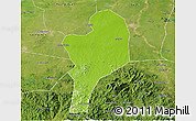 Physical 3D Map of Shangcheng, satellite outside