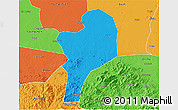 Political 3D Map of Shangcheng