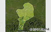 Satellite 3D Map of Shangcheng, darken