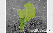 Satellite 3D Map of Shangcheng, desaturated