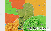 Satellite 3D Map of Shangcheng, political outside