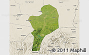 Satellite 3D Map of Shangcheng, shaded relief outside
