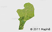 Satellite 3D Map of Shangcheng, single color outside