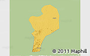 Savanna Style 3D Map of Shangcheng, single color outside