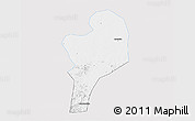 Silver Style 3D Map of Shangcheng, single color outside