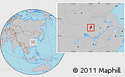 Gray Location Map of Shangcheng