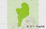 Physical Map of Shangcheng, lighten