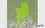 Physical Map of Shangcheng, semi-desaturated