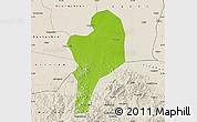Physical Map of Shangcheng, shaded relief outside