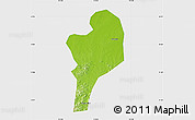 Physical Map of Shangcheng, single color outside