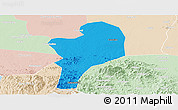 Political Panoramic Map of Shangcheng, lighten