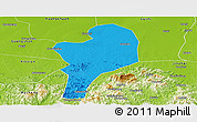 Political Panoramic Map of Shangcheng, physical outside
