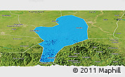 Political Panoramic Map of Shangcheng, satellite outside