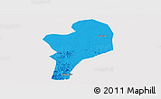 Political Panoramic Map of Shangcheng, single color outside